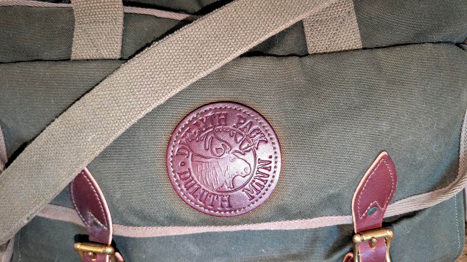 Vintage Duluth Pack Everyday Briefcase Messenger Bag travel khaki green canvas