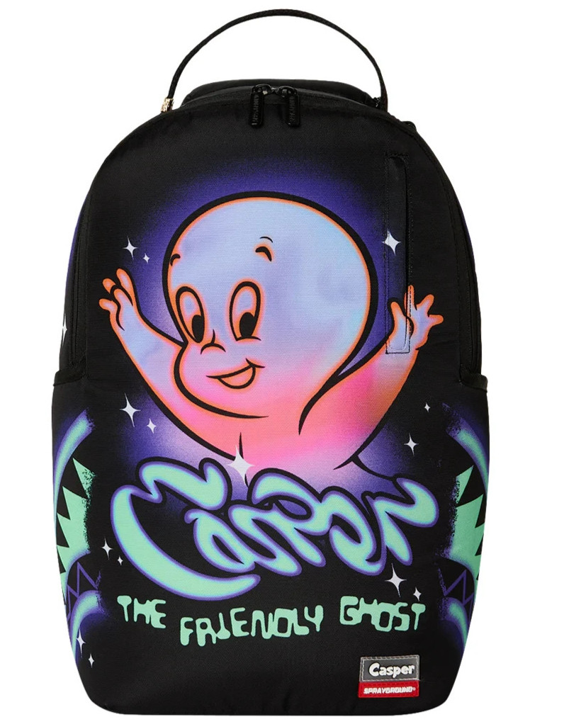 Sprayground CASPER Friendly Ghost Backpack🔥New Black Bookbag Kids School Bag