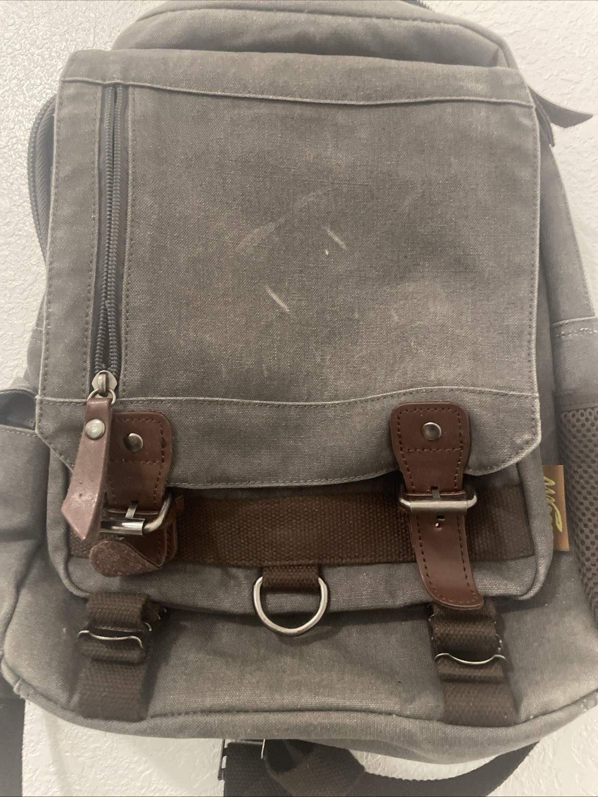 Unisex Canvas Convertible Backpack Rucksack Pack Sling Work Dad Bag Travel