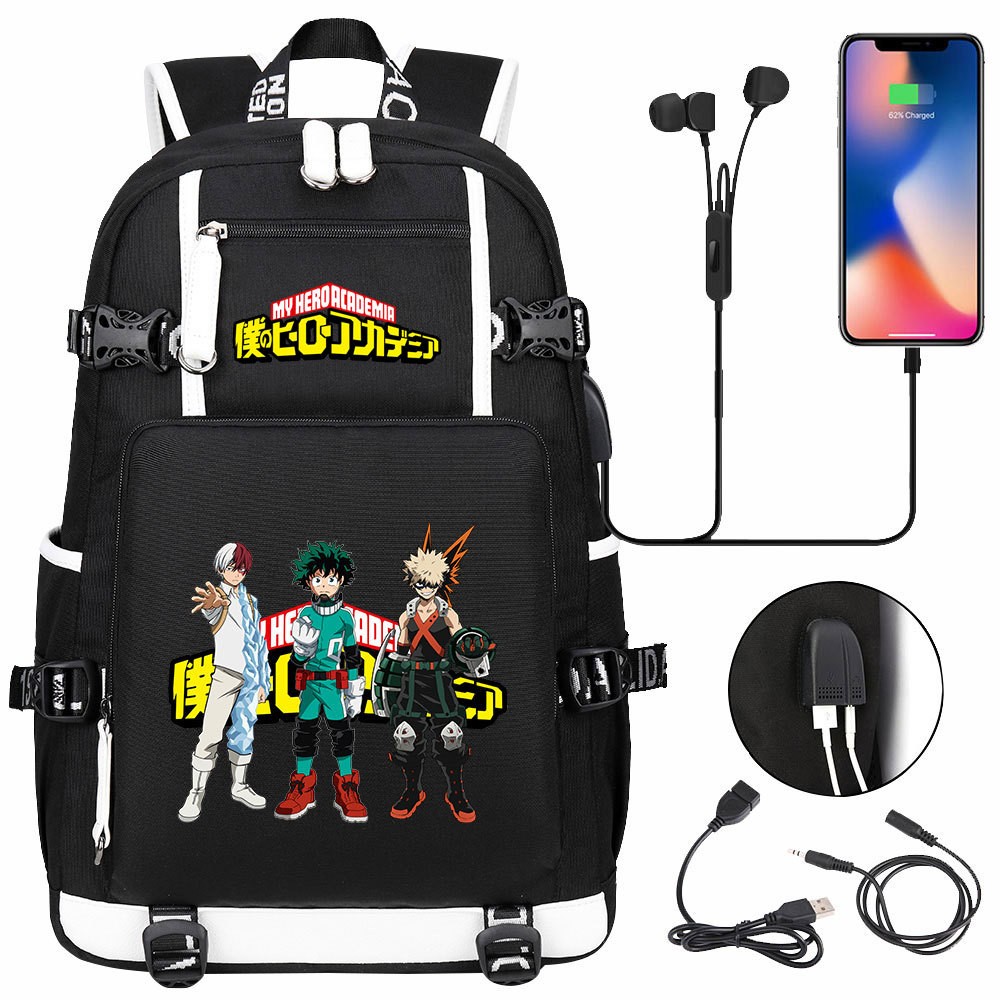 New Anime Cloud USB Laptop Backpack for Teens/ Students, School & Travel Daypack