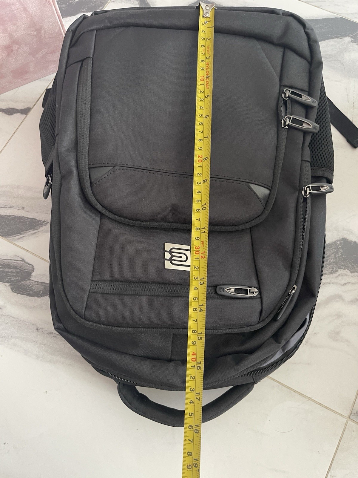 New Bruno Cavalli Laptop Backpack USB Charging, Black，20inx14in