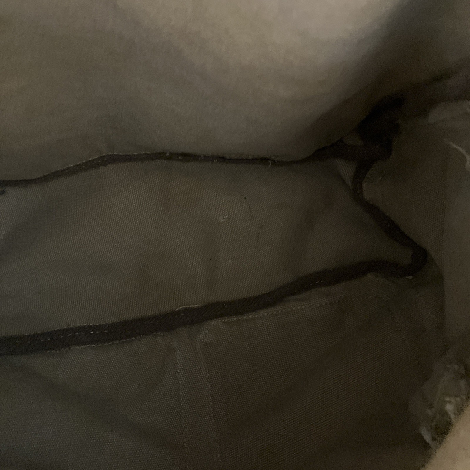 Rare Lucky Brand Beige Canvas Drawstring Backpack Messenger Bag Y2K 15”x15”x5”