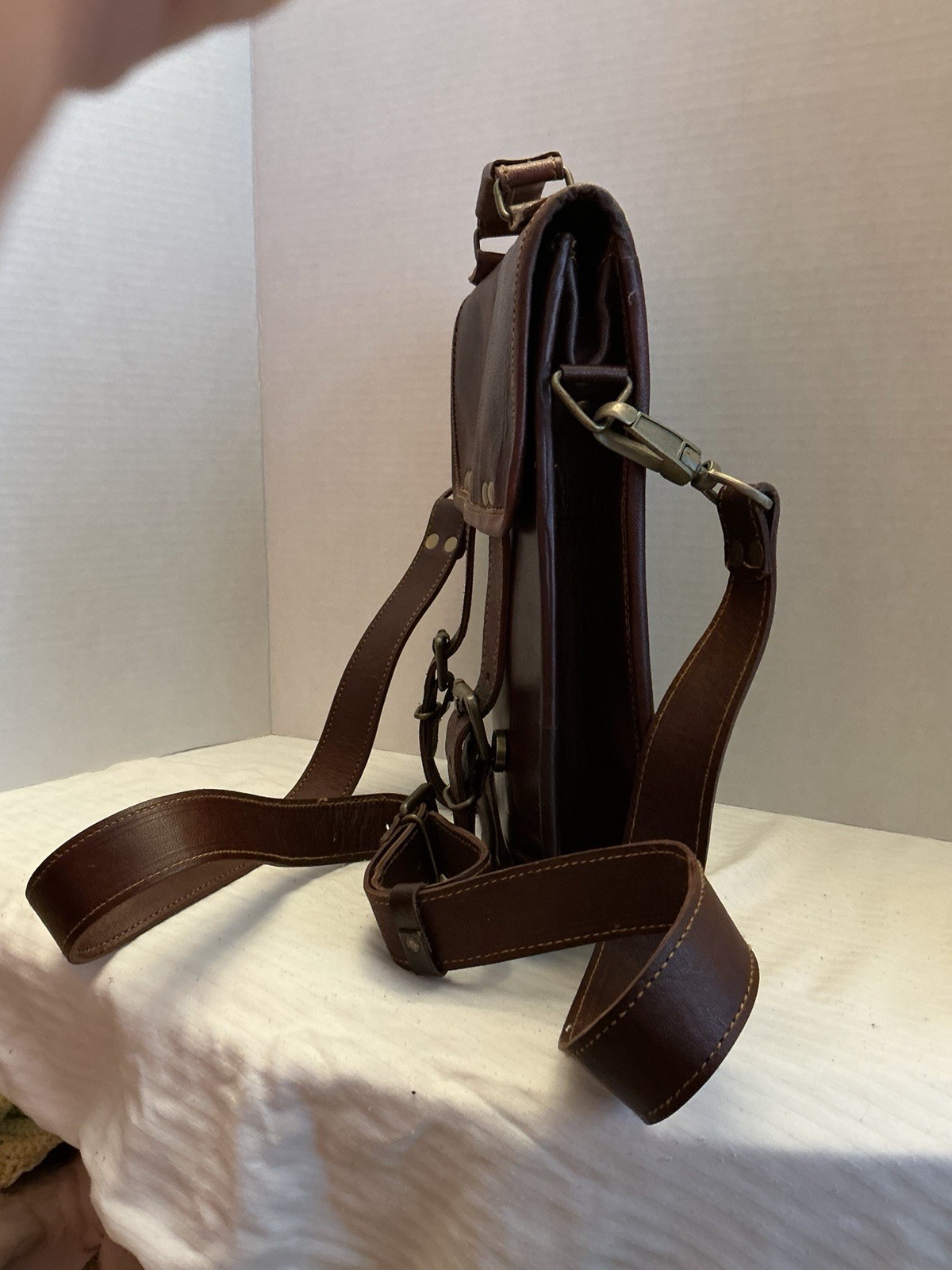 Rustic Handmade Leather Messenger Bag Unisex Genuine Shoulder Crossbody Satchel