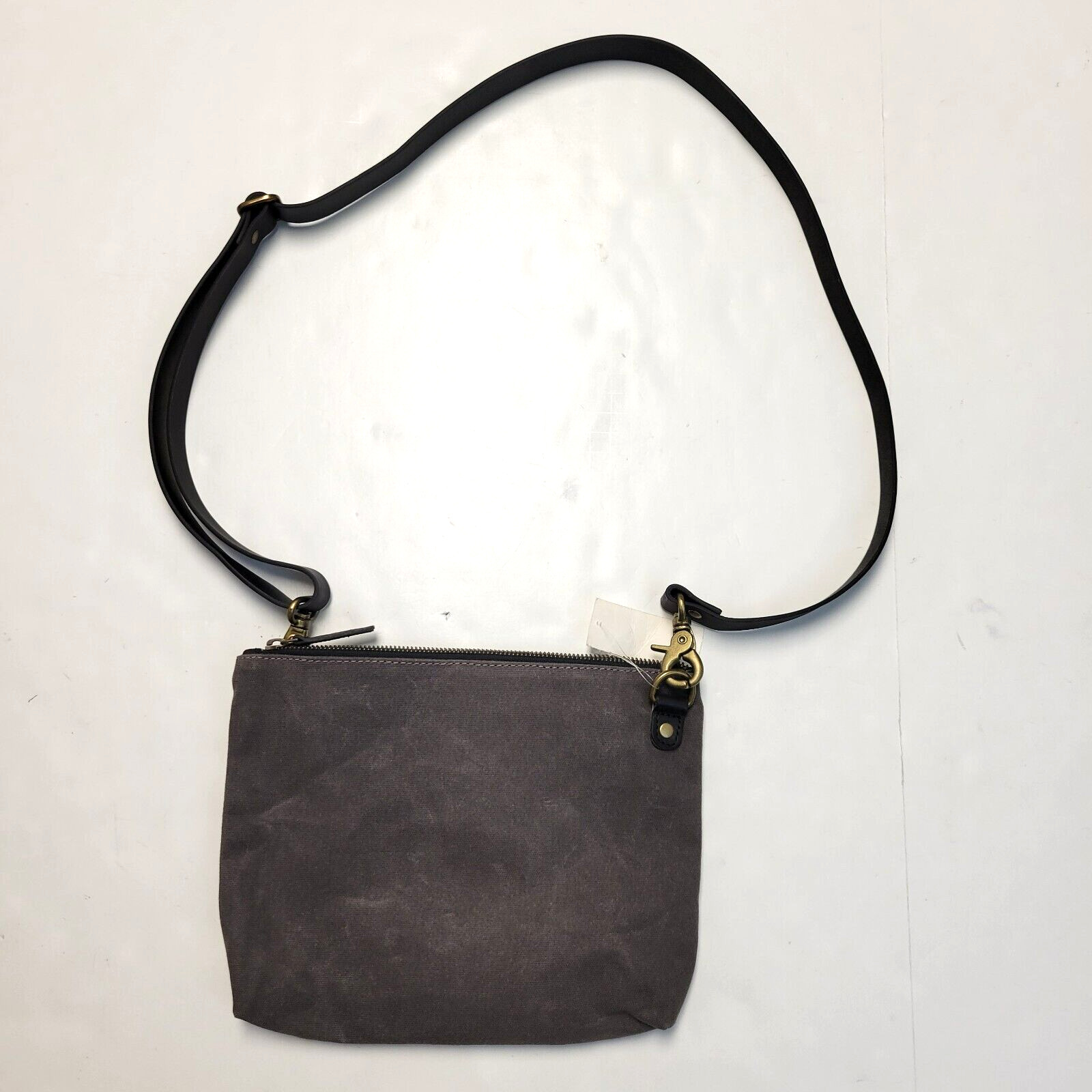 $120 URBAN TRAVELWARE Gray Canvas 11×9 Shoulder Bag CrossBody Strap NWT