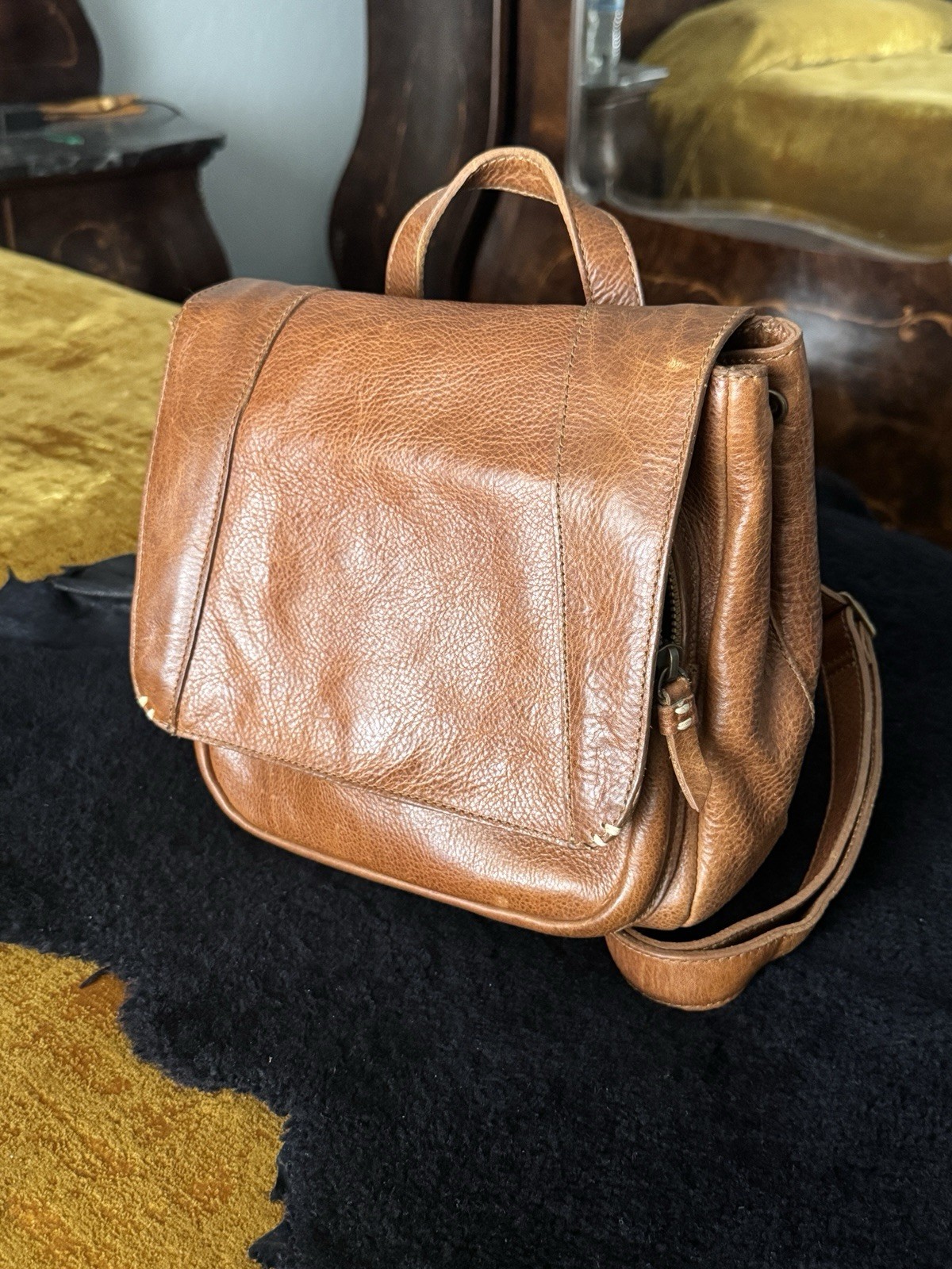 Buffalo Jackson Leather BACKPACK Brown Womens MINT in excellent condition