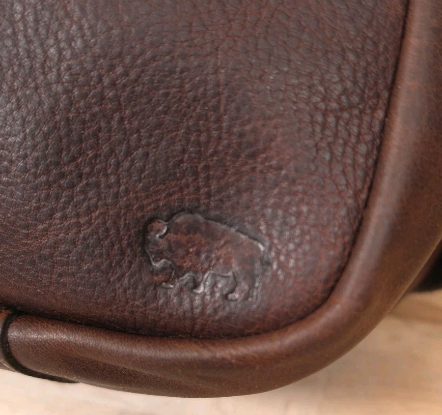Buffalo Jackson Trading Co. Walker Leather Duffle Bag Vintage Oak