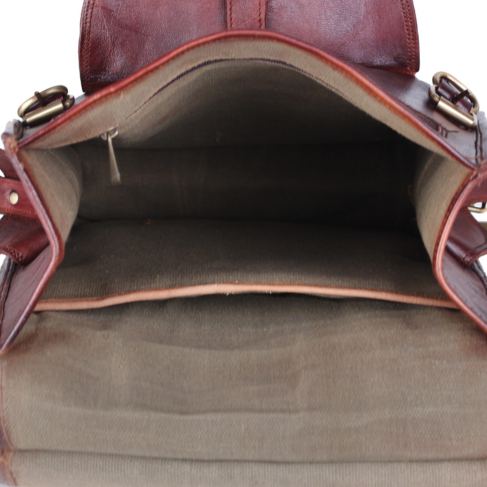 Leather Bag Backpack Rucksack Handmade World Brown Fits 21″ Laptop