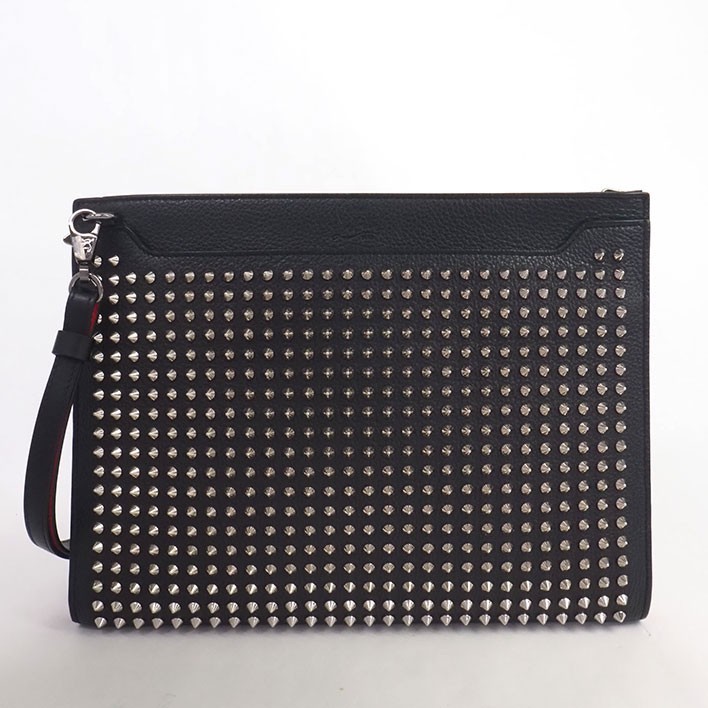 【Christian Louboutin】Sky Pouch Spike Studs Rank A【Shoulder Bag】