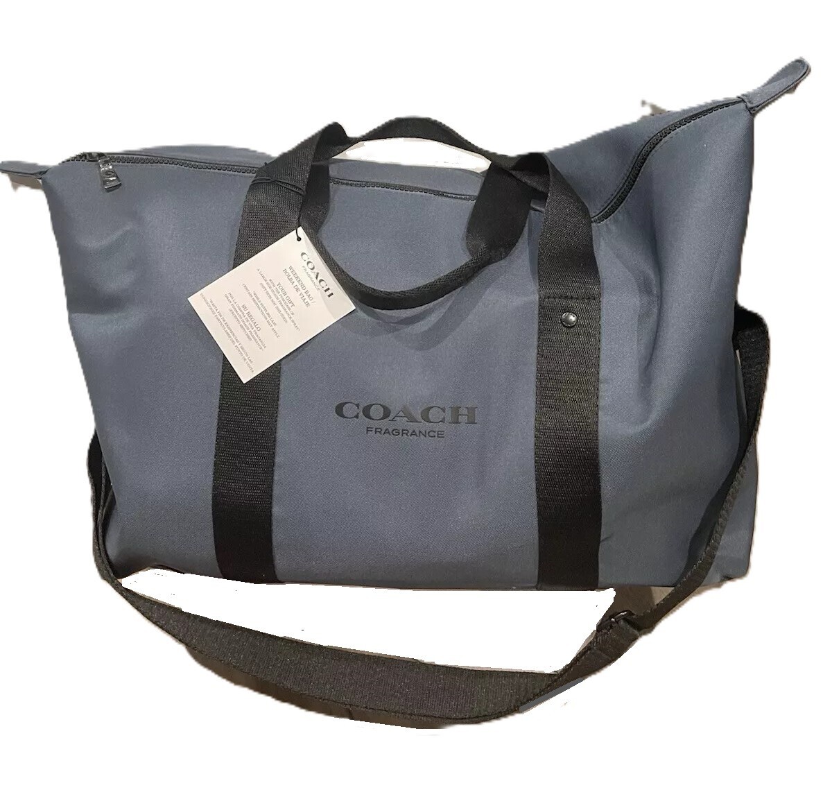 Coach Unisex Expandable Weekender Duffle Sports Travel Gym Bag Slate Blue NWT