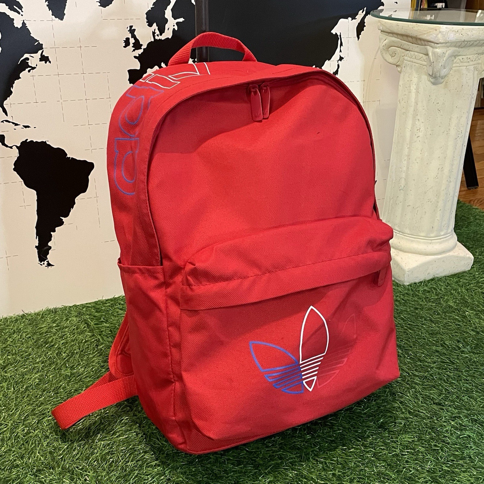 Adidas Adicolor Tricolor Classic Backpack Red Primeblue 90s Heritage
