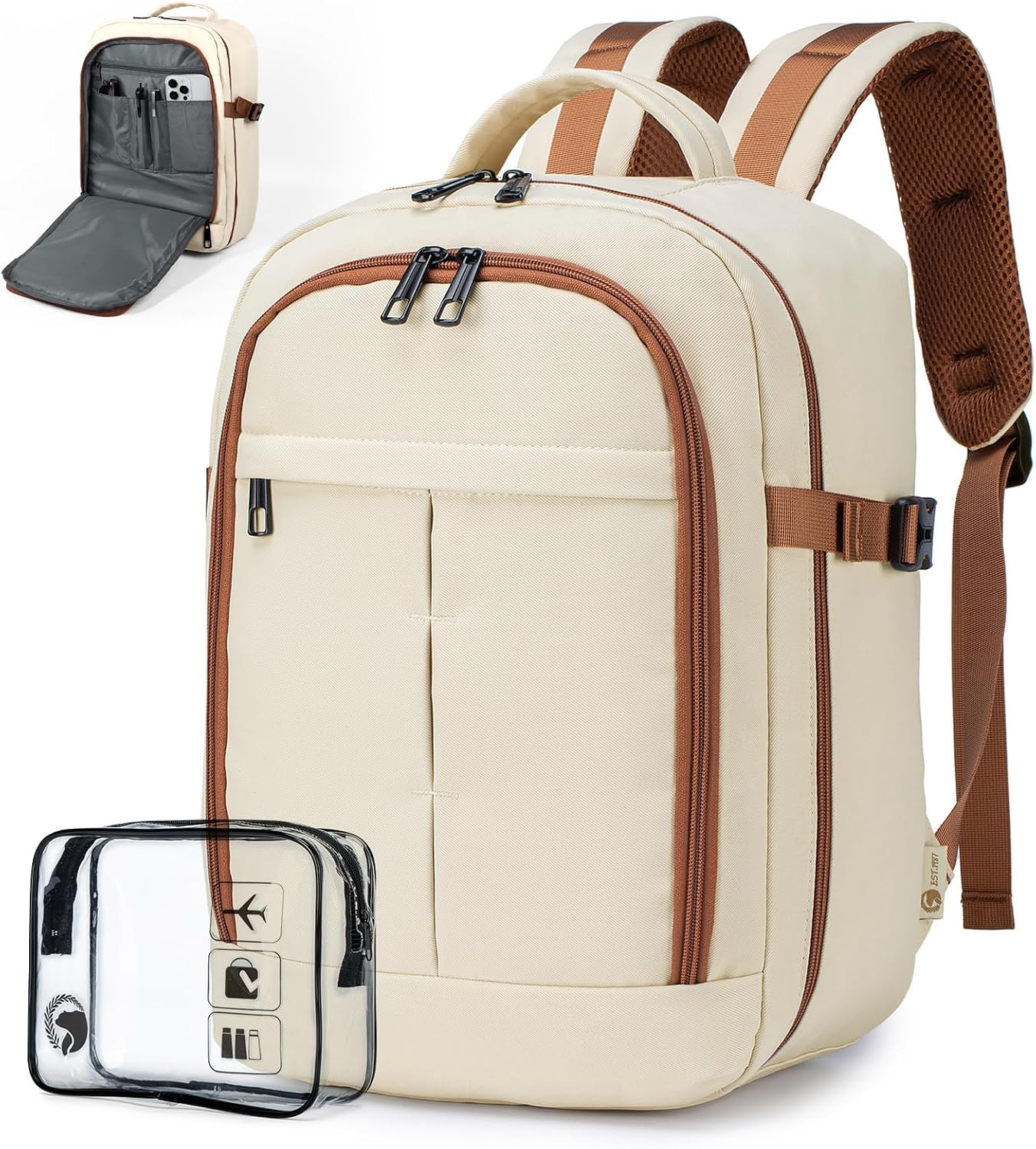 Small Travel Backpack 20L,Personal Item Bag 40X30X15Cm,Flight Approved Underseat