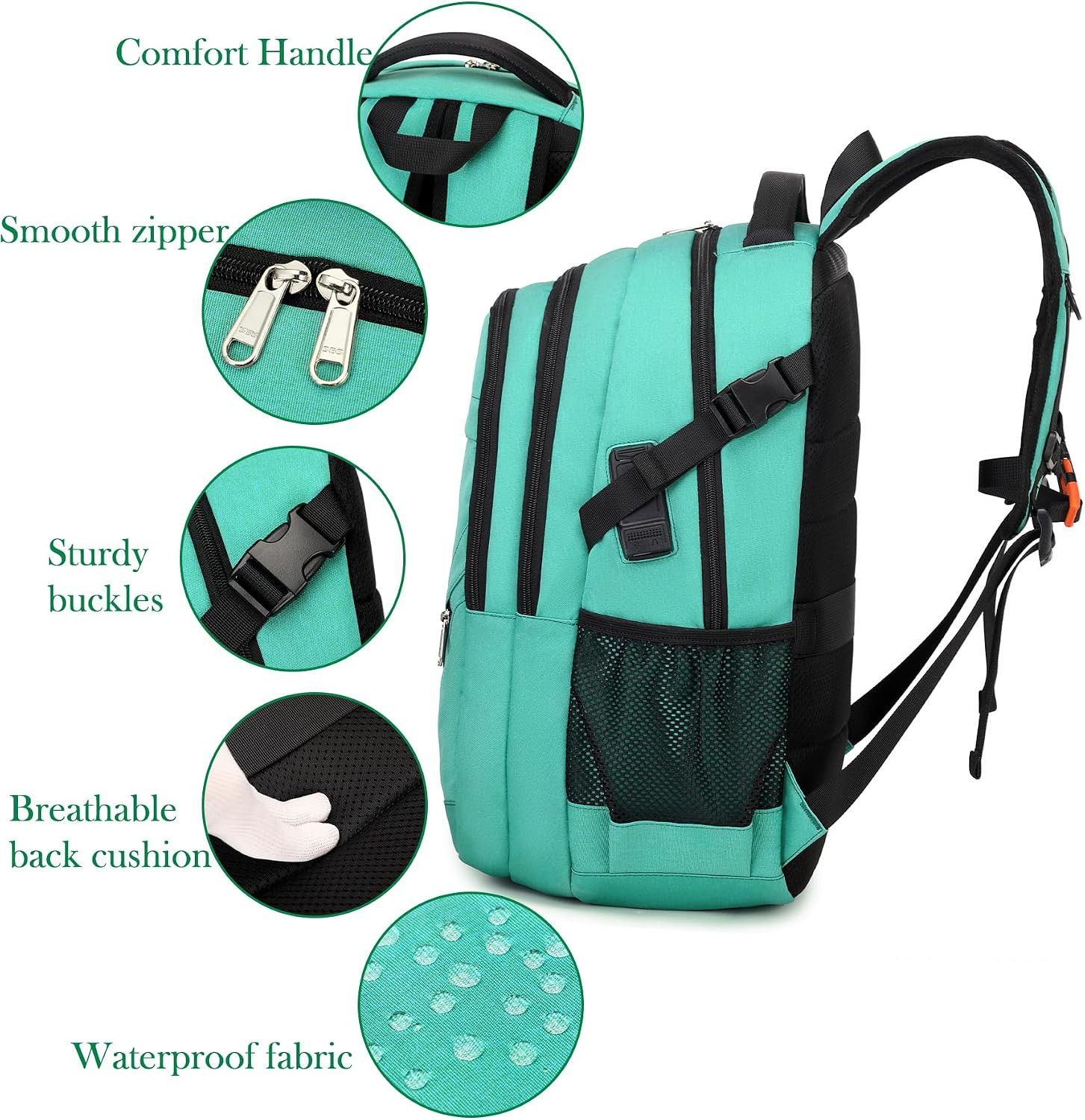 17.3″ Large Laptop Backpack Durable Waterproof Travel College Backpack Bookbag f