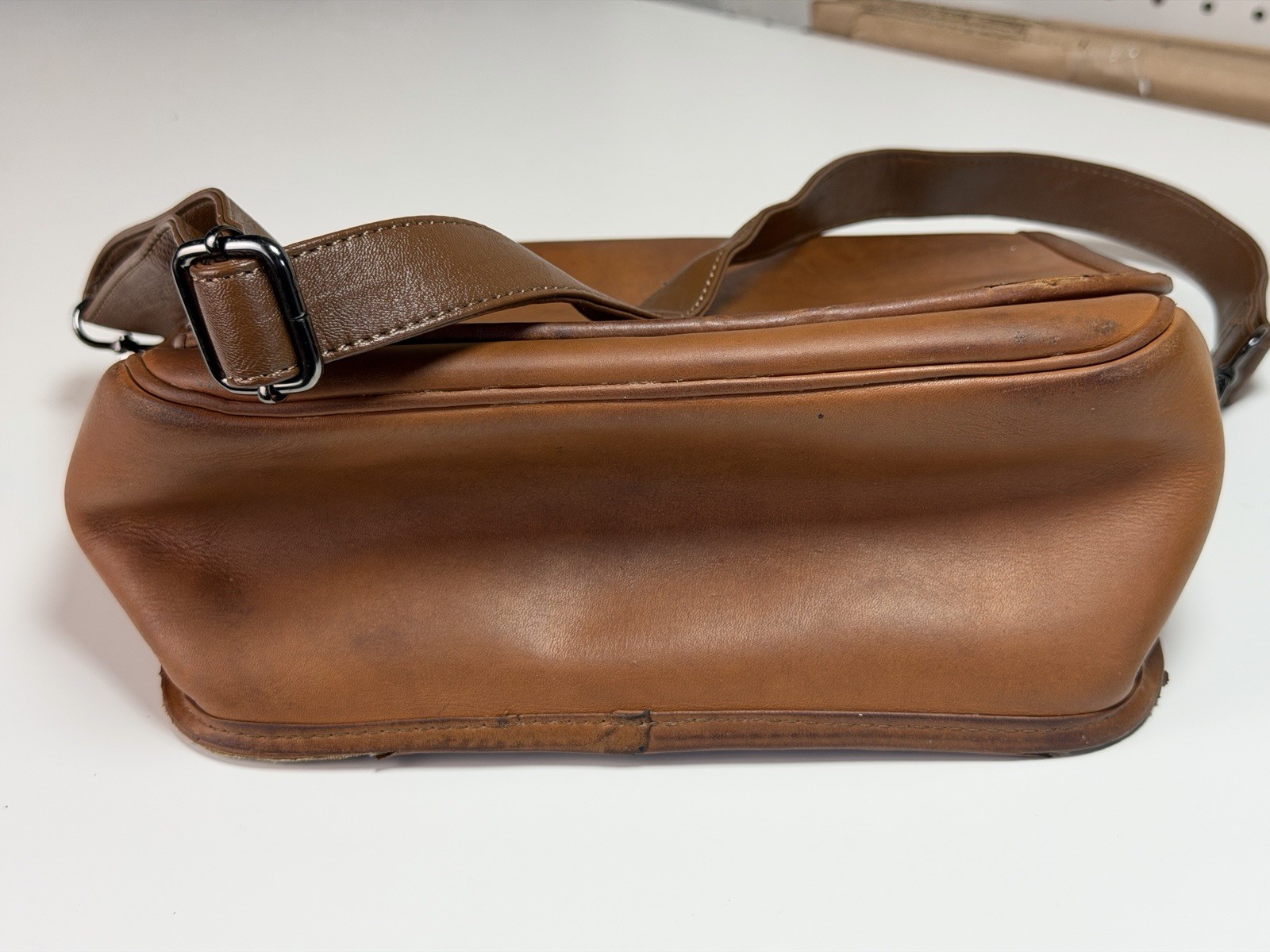King Ranch Top Leather Small Bag Brown Crossbody Western USA.