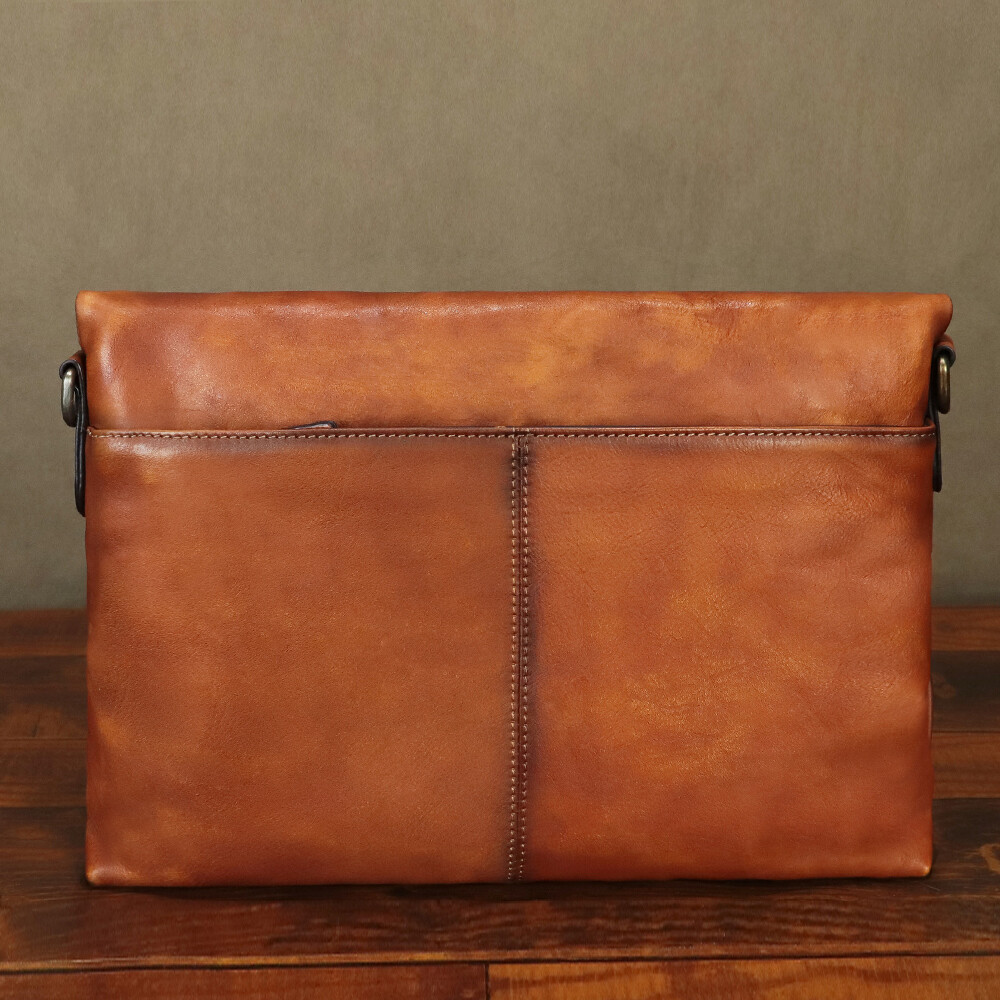 Genuine Leather Messenger Bag for Men Shoulder Bag Clutch bag Crossbody Purse