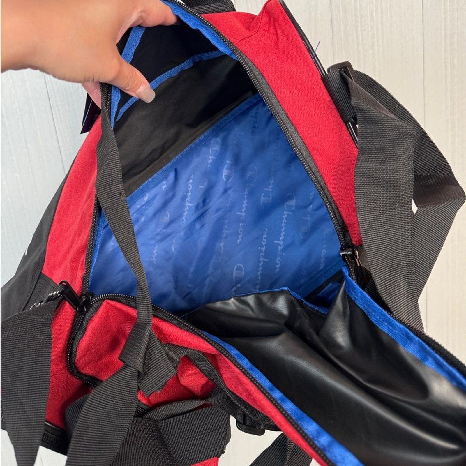 Champion Red Athletic Duffel Bag NWT