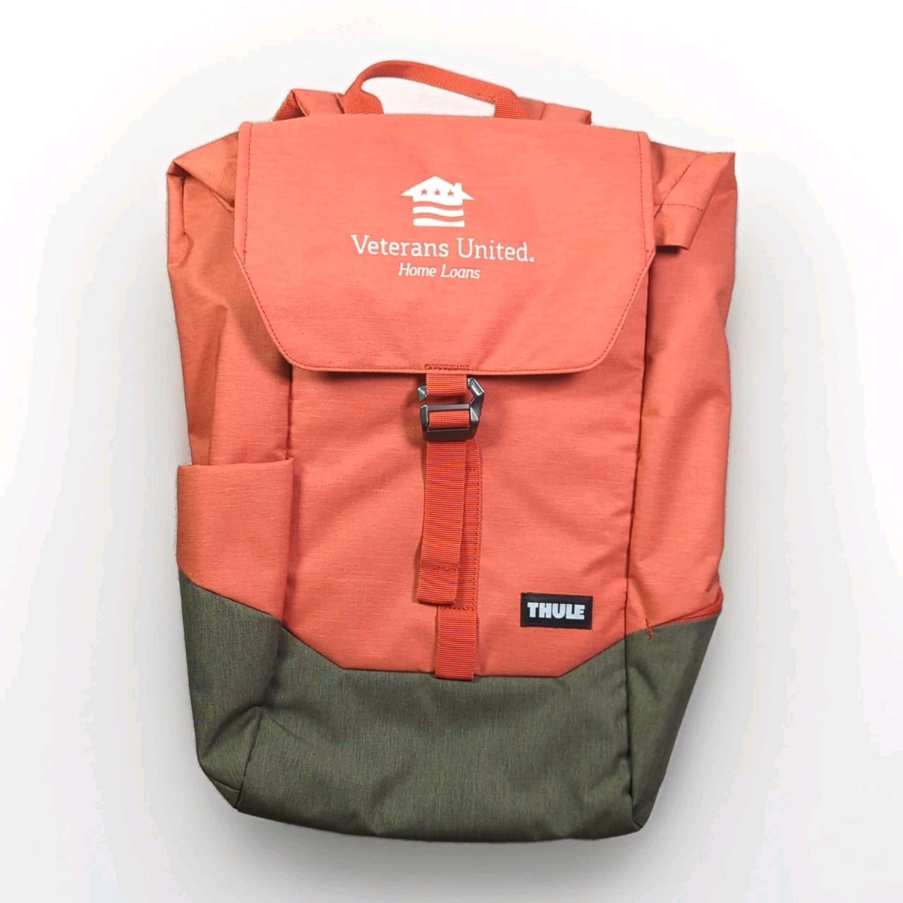 Thule Lithos 16L Backpack Orange/Olive Veterans United Logo Laptop Bag New