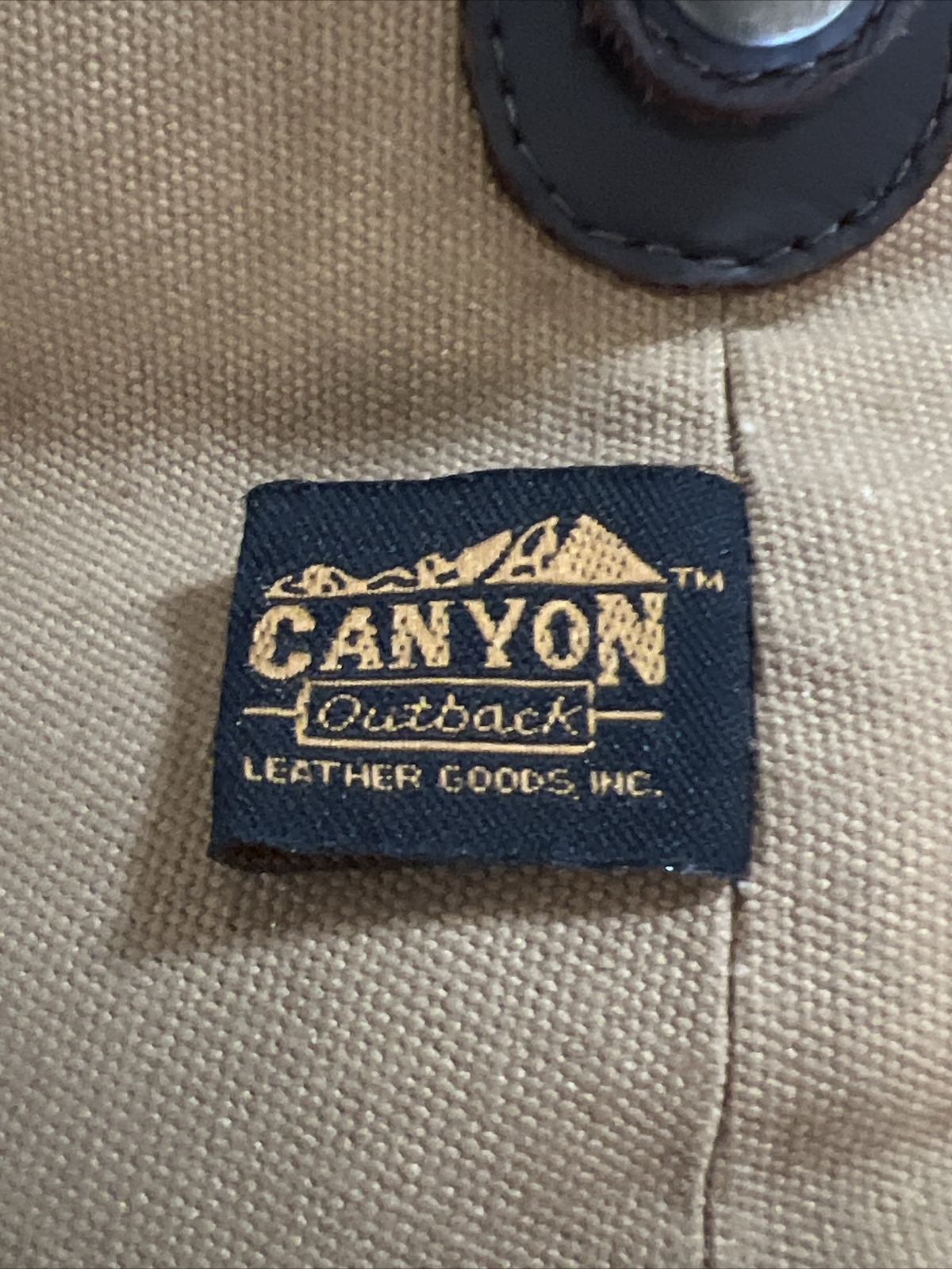 Canyon Outback Jeffries Leather Canvas Duffle Bag 21x12x9