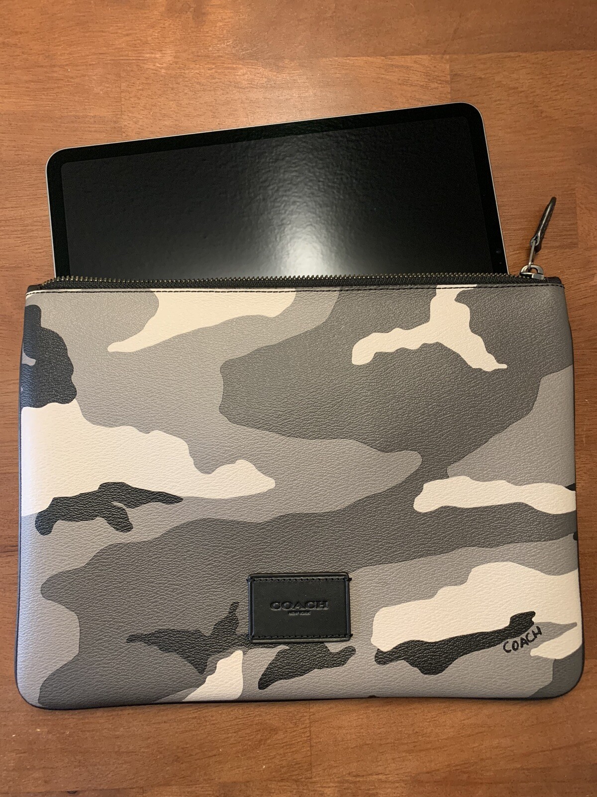 Coach Men’s Signature Canvas Camo Print iPad Pro 11 Inch, iPad Air, Mini Pouch