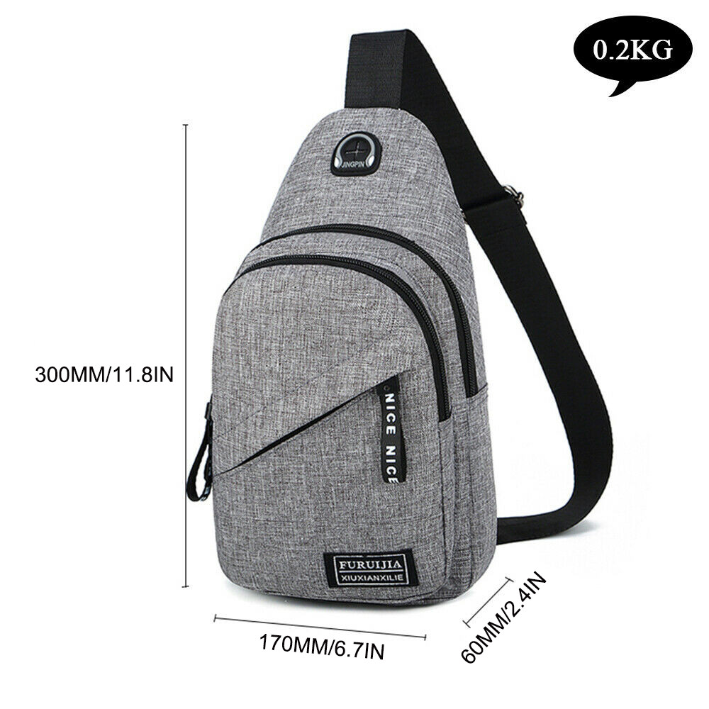 Men Women Sling Bag Chest Fanny Packs Cross Body Travel Sports Shoulder Backpack