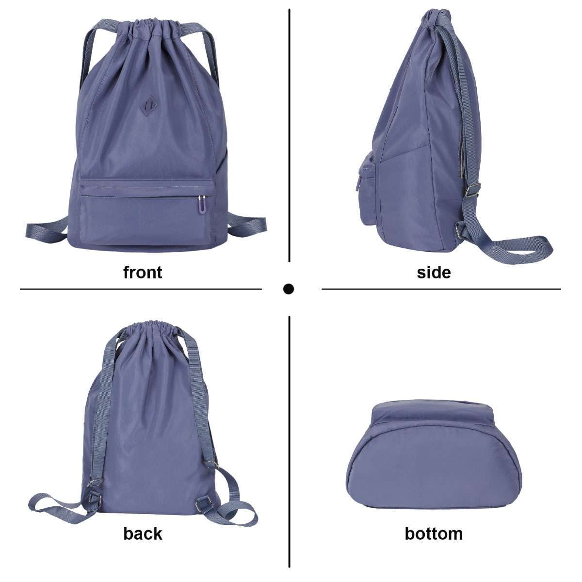 Drawstring Bag Gym Bag String Bag Sackpack Cinch Shoulder Backpack Waterproof US