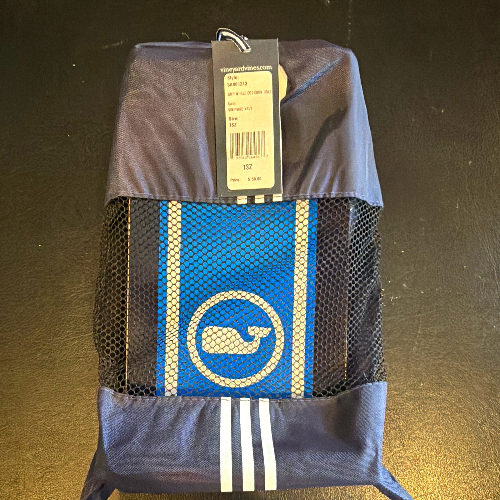Vineyard Vines GWP Whale Dot Corn Hole w/ Blue Mesh Bag, New with Tags