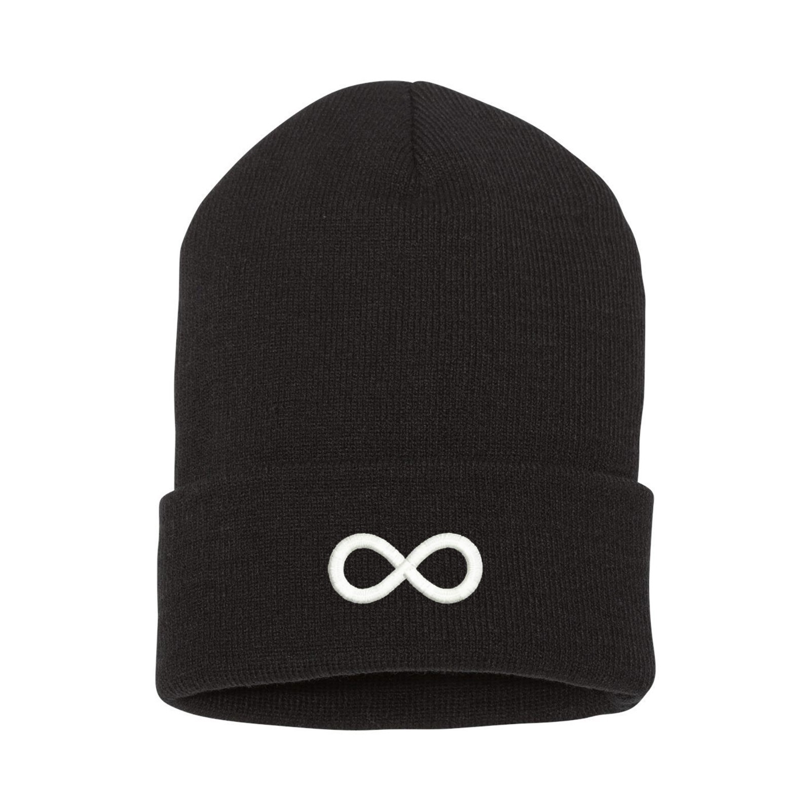Infinity Ring embroidered beanie hat, custom embroidered winter beanie
