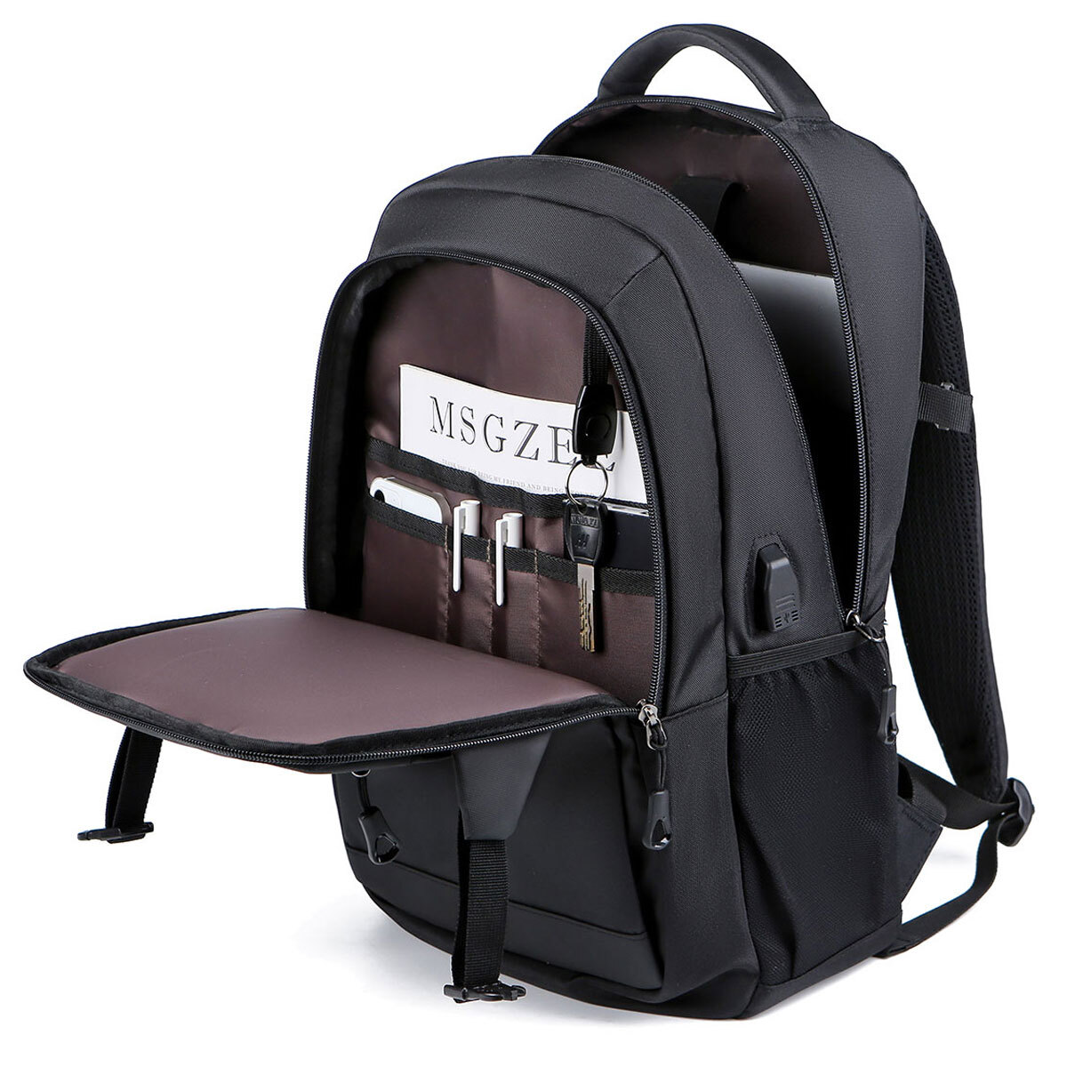 Men Laptop Backpack Large Rucksack Business Travel School Bag With USB Port