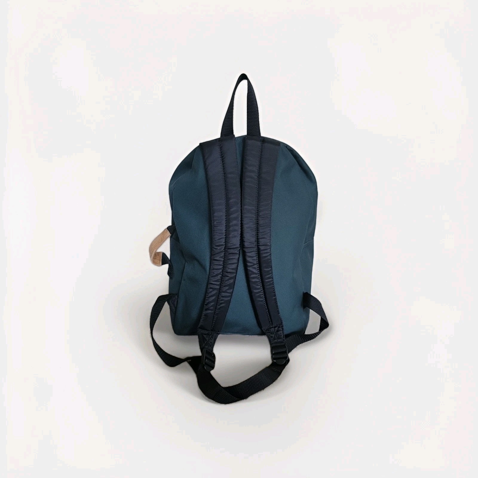 Vtg Eastsport Outdoor Company Backpack Hunter Green Canvas Style Suede Trim EUC