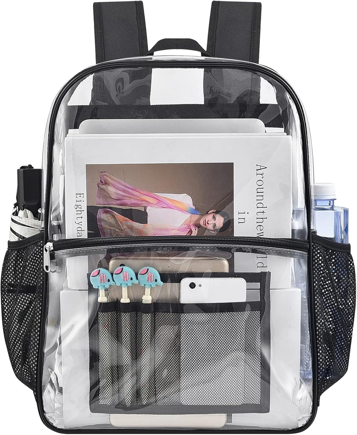Clear Backpack for Stadium Approved 12×6×12, Water Proof Clear Bag for Stadium E
