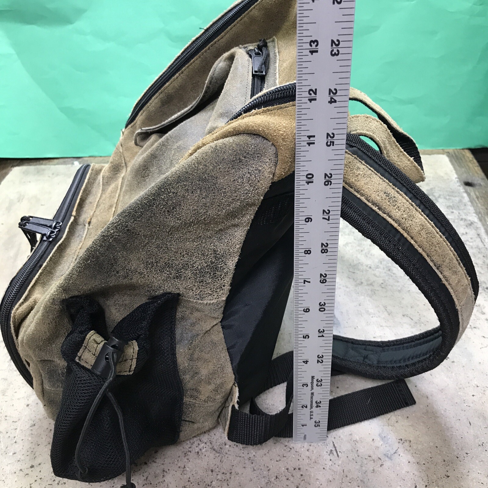 Wilsons Suede Leather Backpack Brown M. Julian Travel School Nice Cond Fast Ship