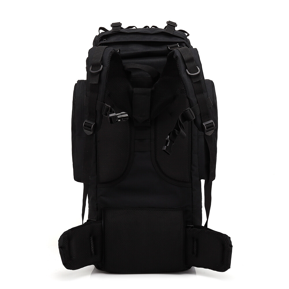 Tactical 65L Backpack Camping Rain Cover Rucksack Nylon Waterproof Hiking Bags