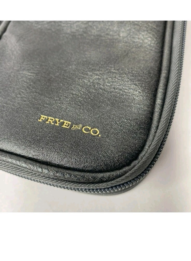Frye and Co. Vegan Leather Tech Storage Case 2-Zip Sections Unisex