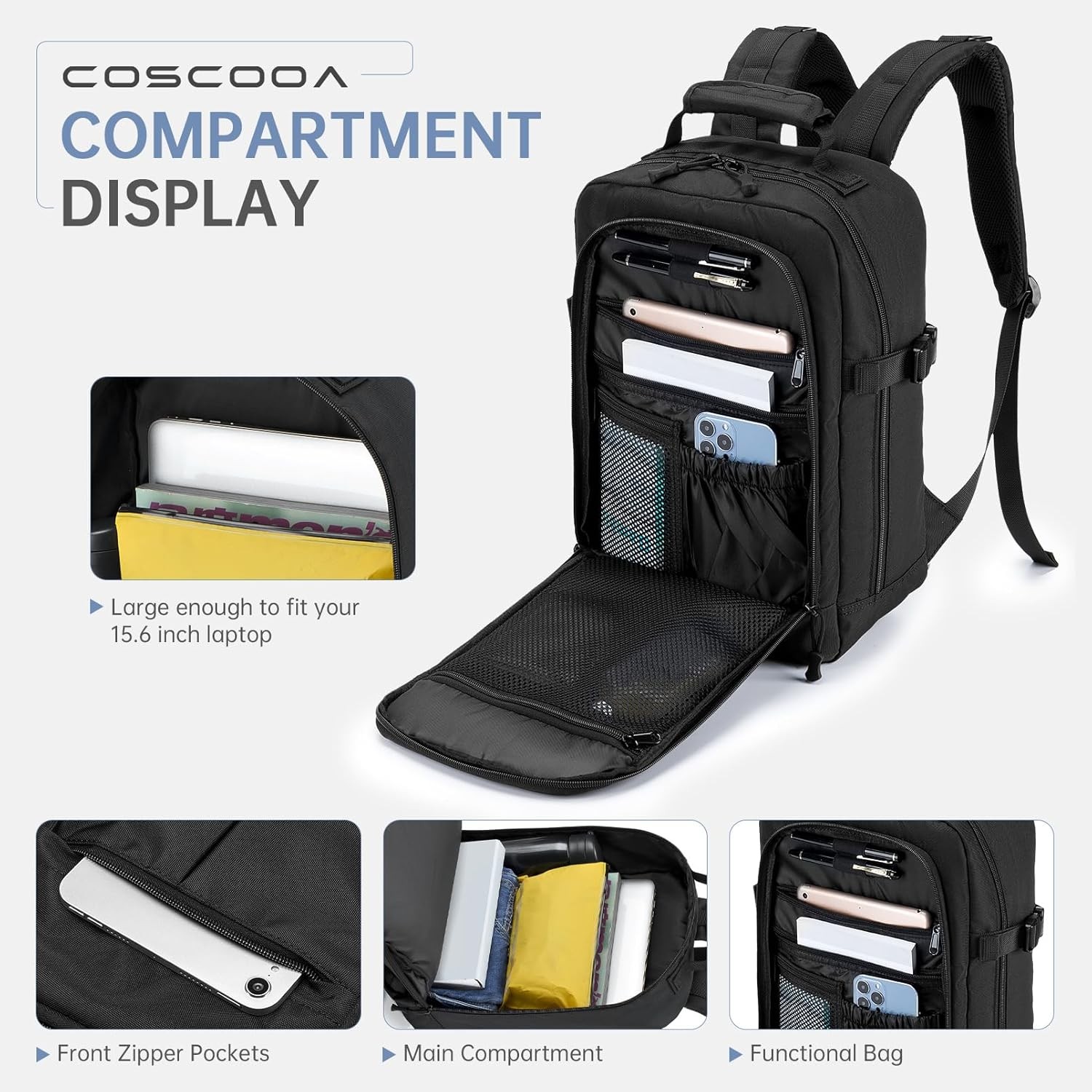 Small Travel Backpack 20L,Personal Item Bag 40x30x15cm,Flight Approved Unders…