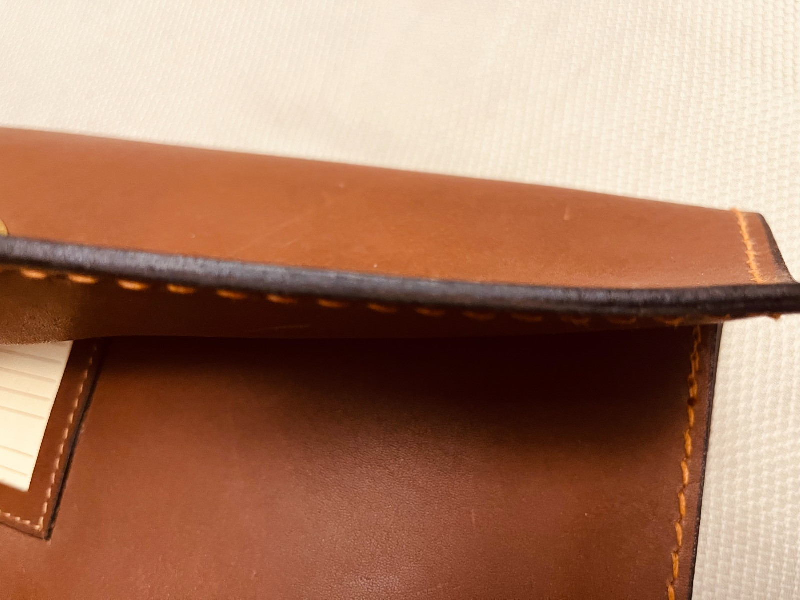 SCHLESINGER BROS. Thick Rustic Belting Leather Briefcase / Attaché / Portfolio