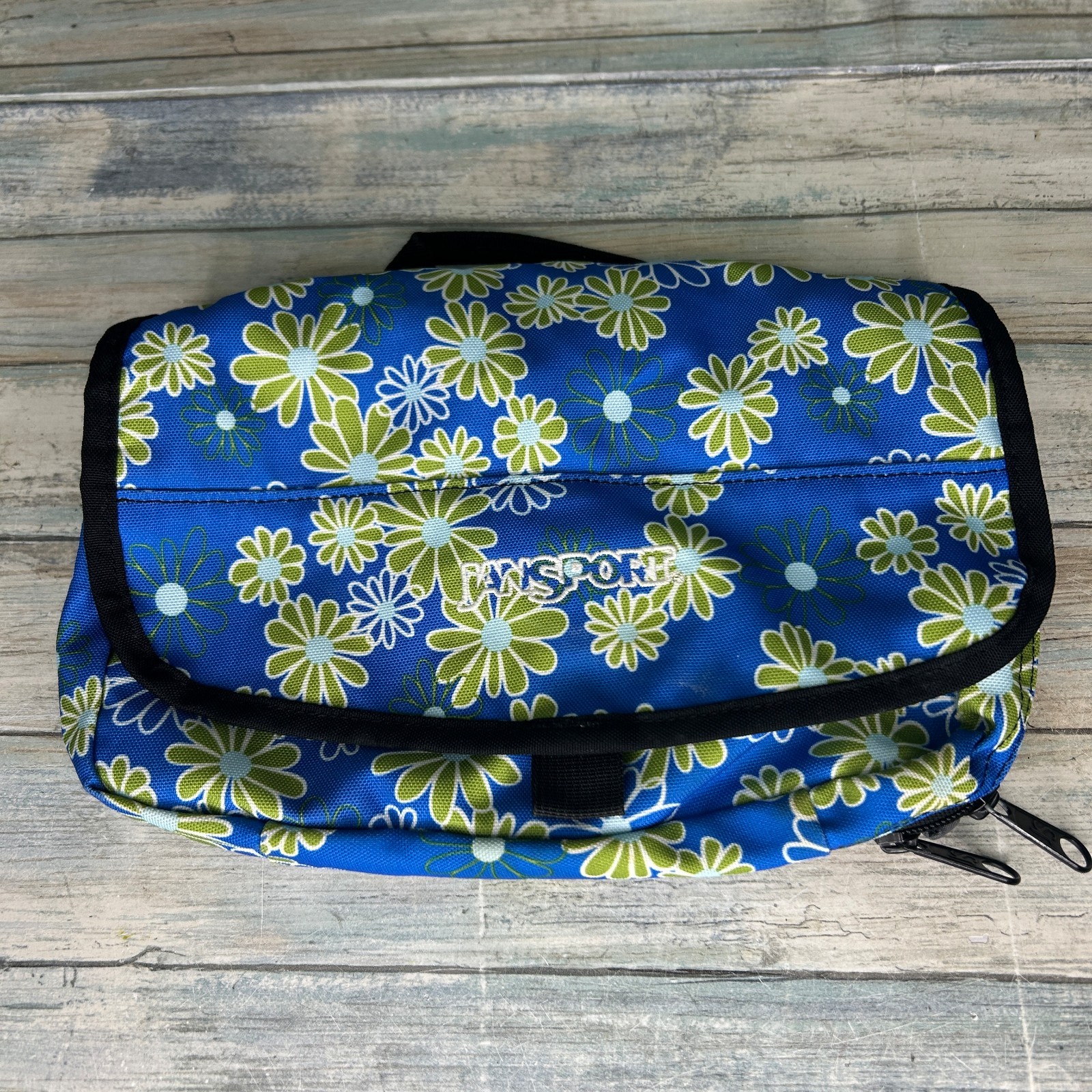Jansport Cosmetic Travel Bag Makeup Hanging Kit Toiletry Vintage Flower