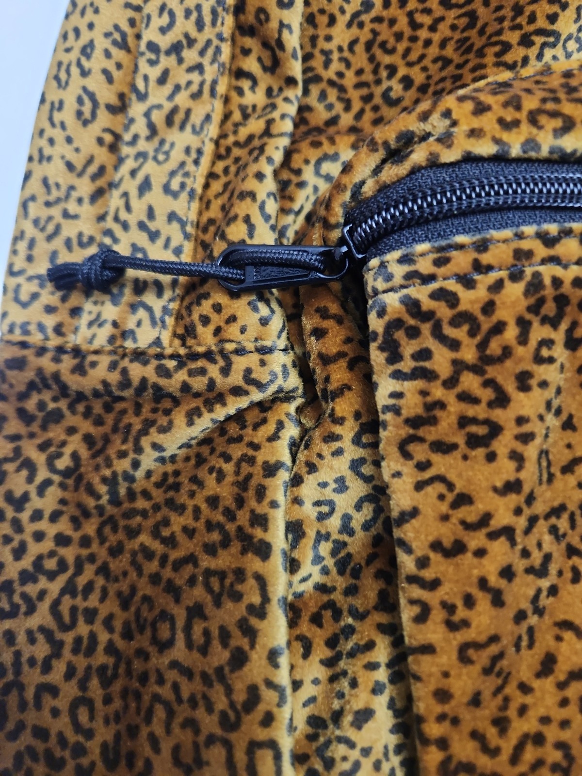 Supreme Velvet Backpack – Tan Leopard – NEW ( With Pins As Shown) Free Shipping