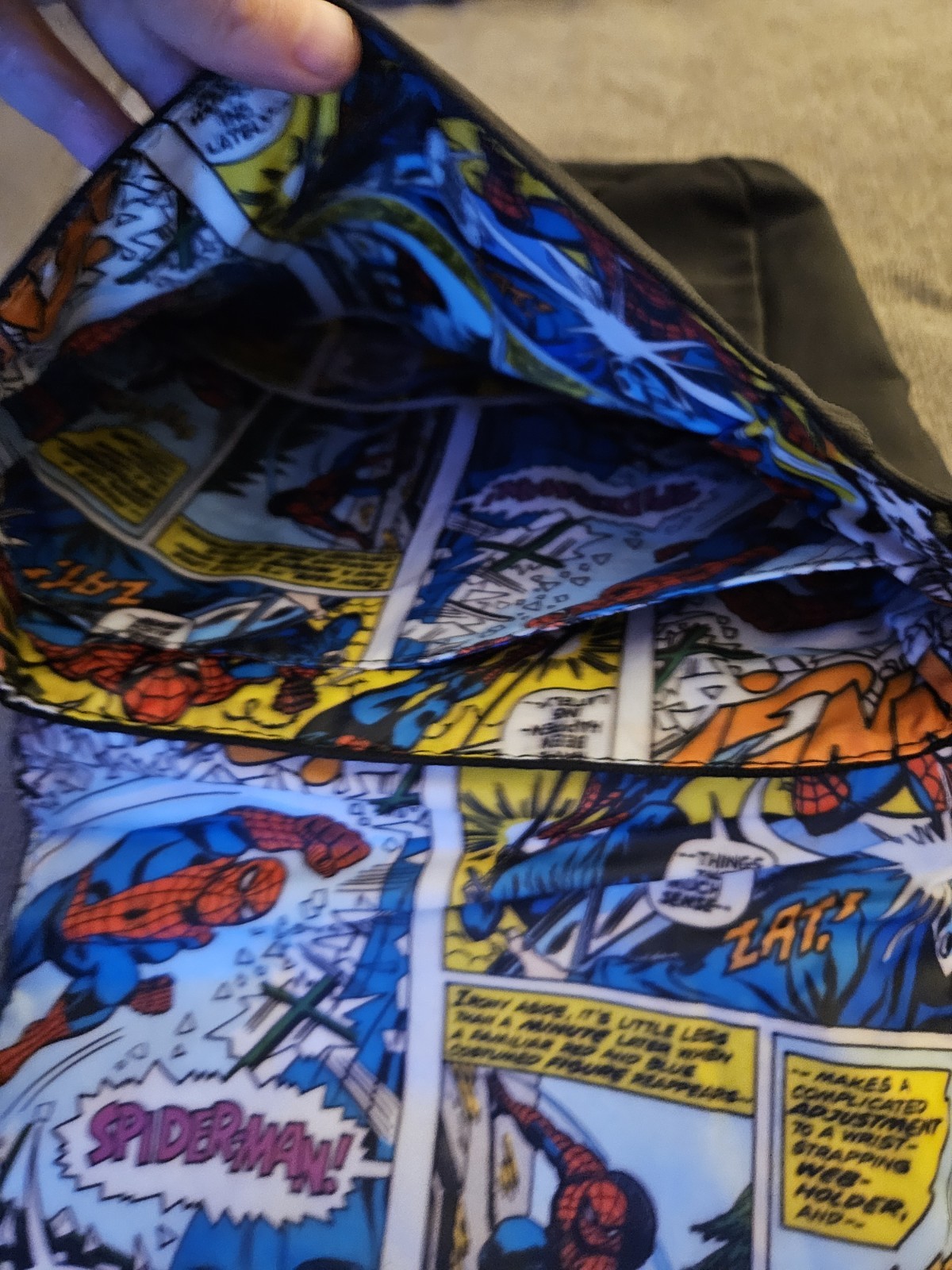 Vintage MARVEL Studios MCU Comics Messenger Bag Crossbody Satchel Spiderman RARE