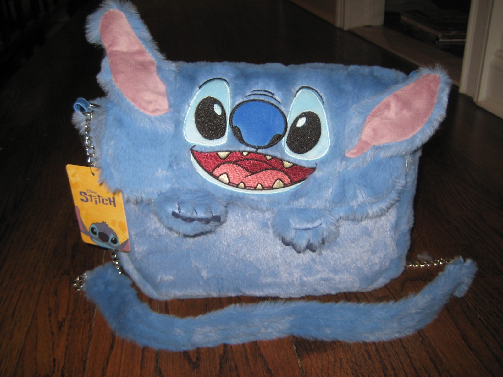 Disney Lilo and Stitch Big Stitch Face on Plush Crossbody Bag-New!