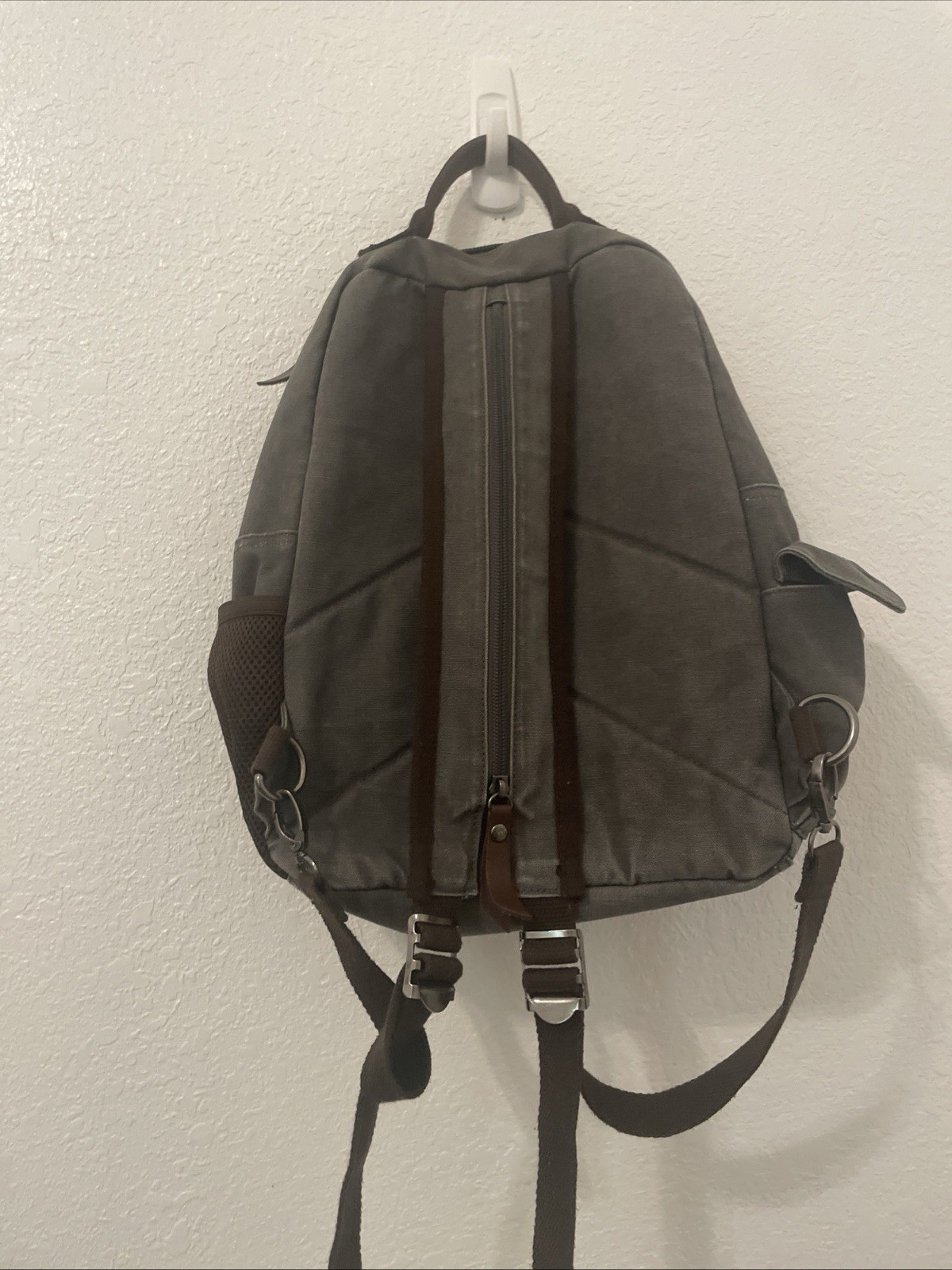 Unisex Canvas Convertible Backpack Rucksack Pack Sling Work Dad Bag Travel