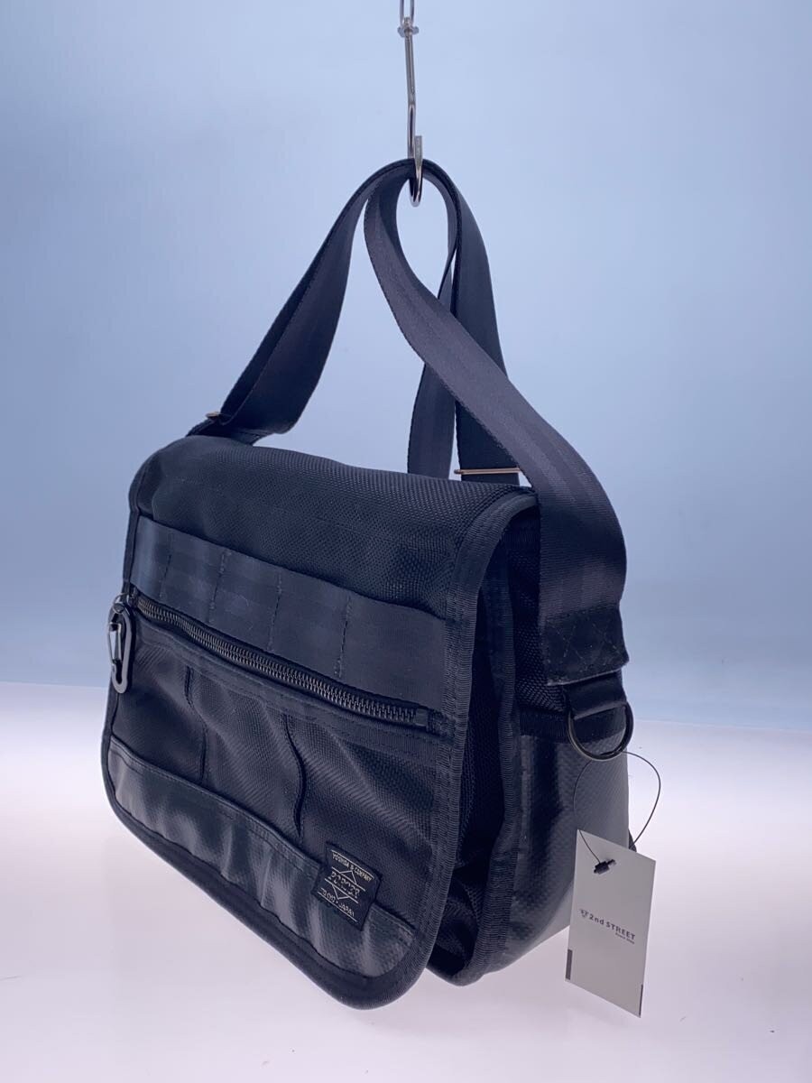 Authentic Porter Canvas Shoulder Bag Black Unlined 10cm Deep 22cm High 25cm Wide