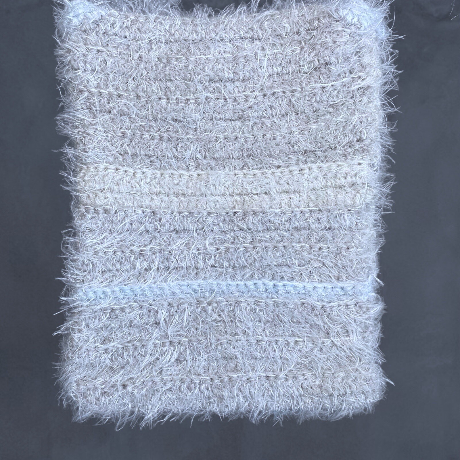 Fuzzy Knit Side Bag Mini Small Crossbody Shoulder Pouch Y2K Japanese Archive NEW