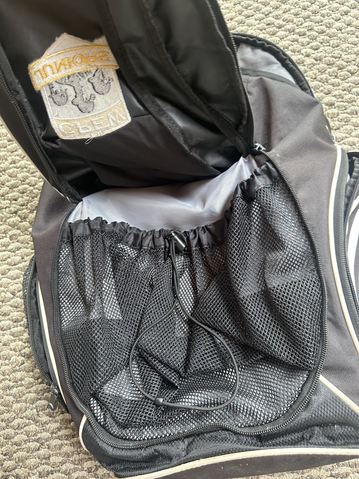 adidas Black Unisex Backpack Zip Closure Adjustable Straps Outer Pockets