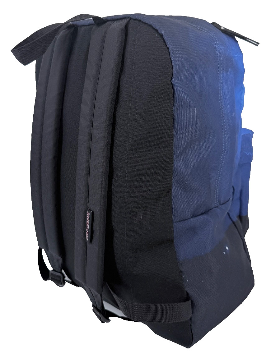 JanSport Backpack Blue Lightning Print Classic School Travel Bag 19x12x5