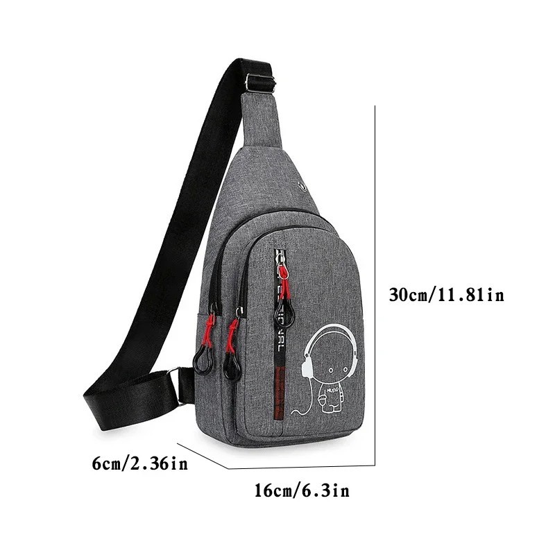 Unisex Sling Bag Crossbody Chest Pack Travel Hiking Shoulder Backpack Bag