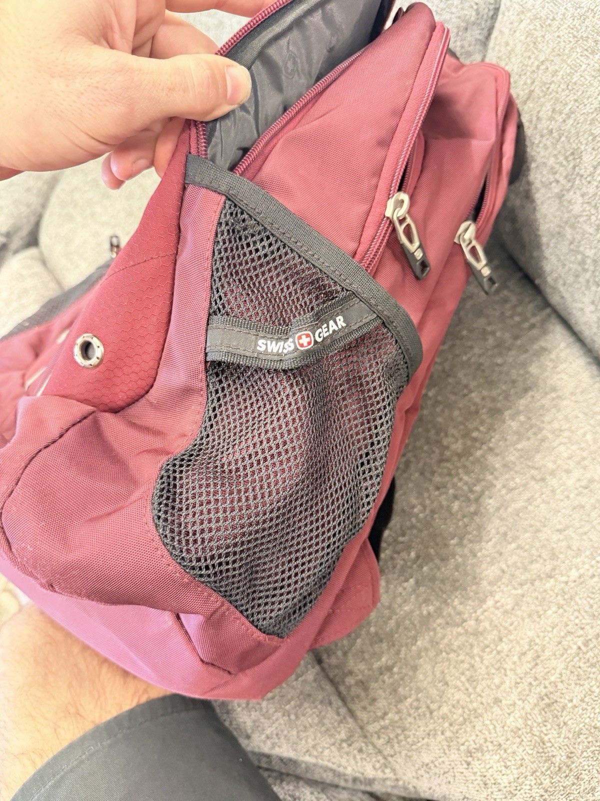 Wenger Swiss Gear Backpack Airflow Multi Pockets Padded Burgundy