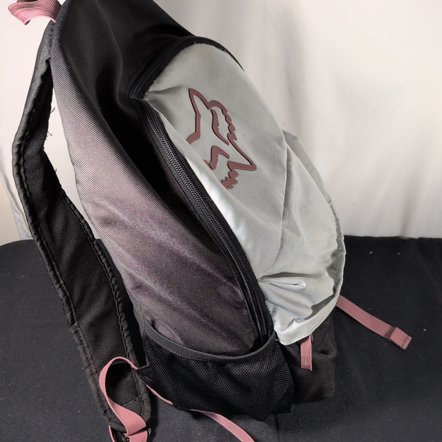 Fox Racing Legacy Backpack School Travel Bag Black Pink Silver Ships For Free