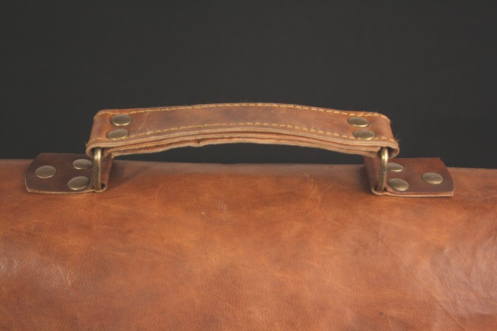 New Handmade Brown Leather Messenger Satchel Bag Shoulder Laptop Bag Briefcase