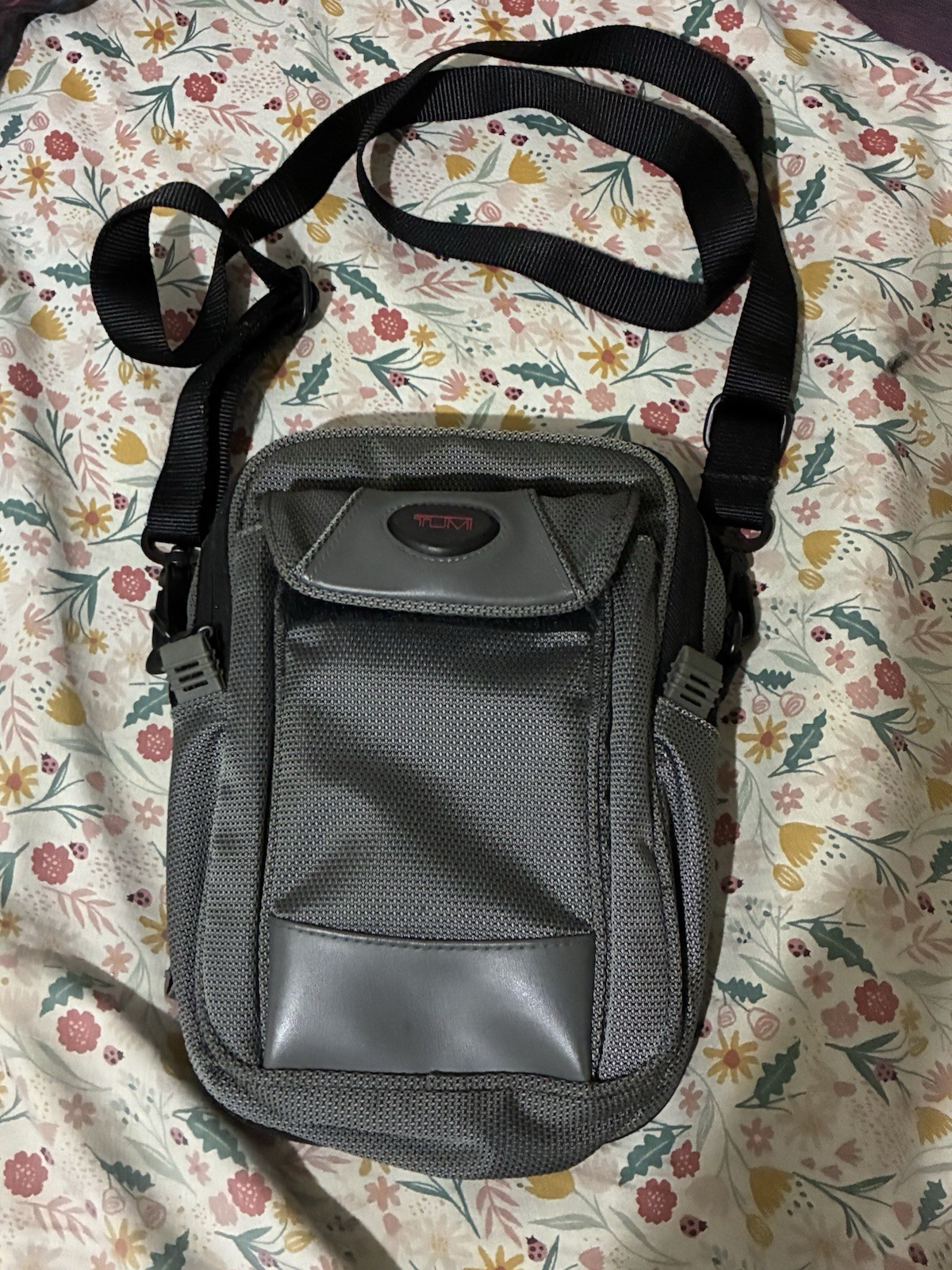 Tumi T2 Steel Gray Organizer crossbody bag