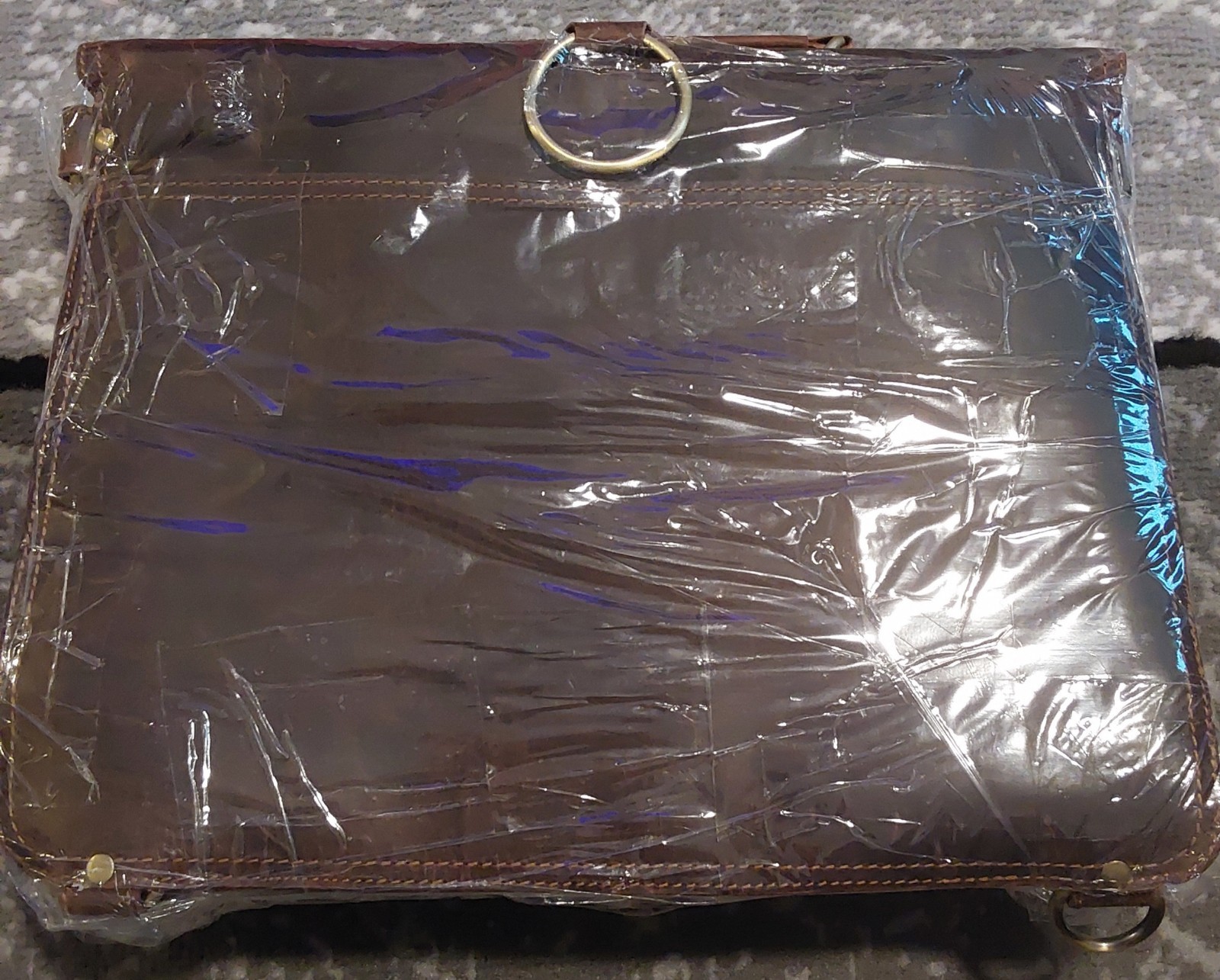 Distressed Leather Messenger Briefcase Bag Chocolate NEW🔥🔥🔥