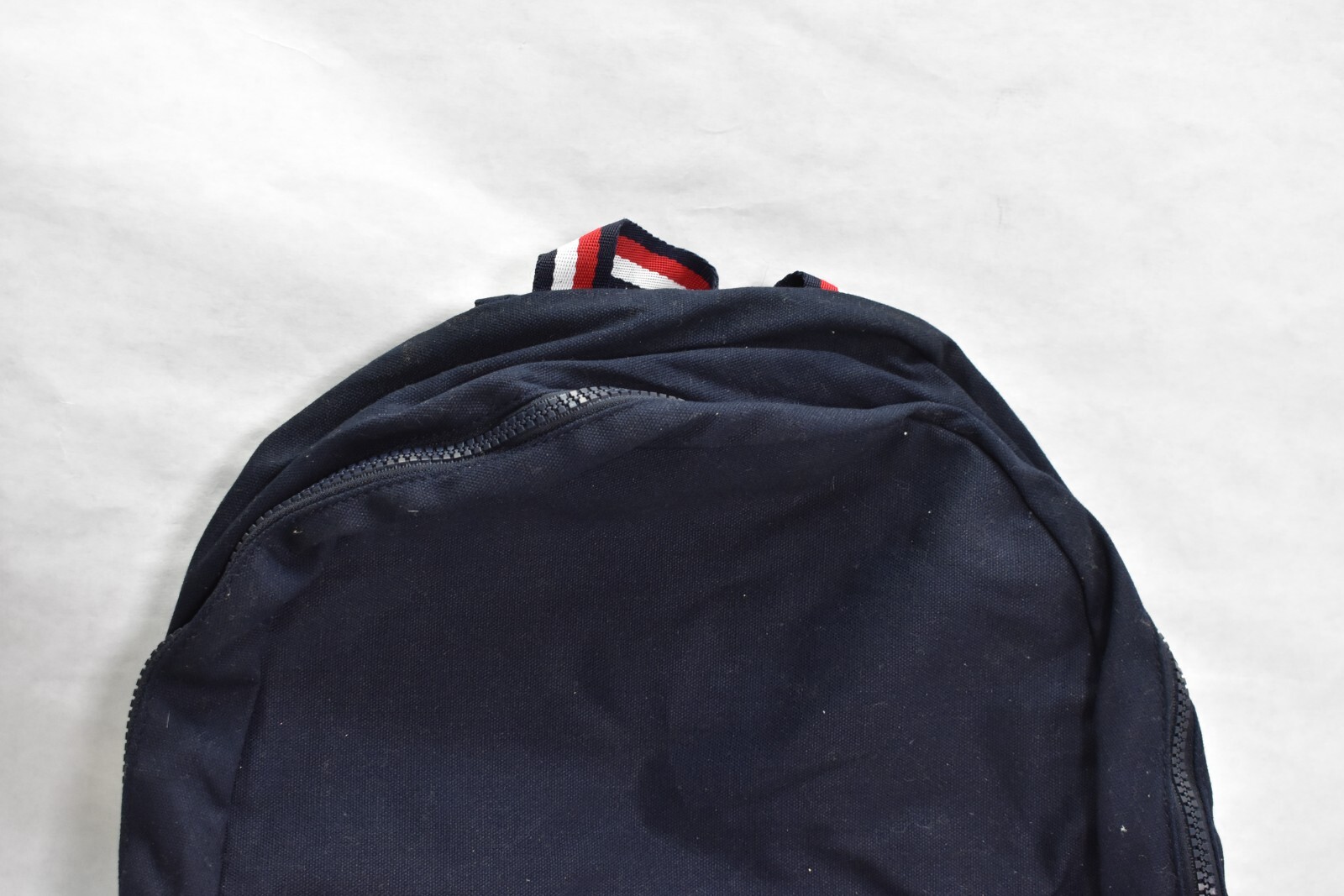 Tommy Hilfiger Jackson Canvas Backpack Navy Blue Weekend Commuter Bag NWT